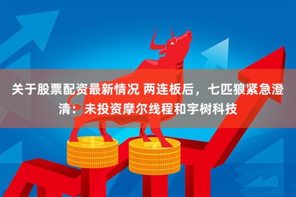 关于股票配资最新情况 两连板后，七匹狼紧急澄清：未投资摩尔线程和宇树科技